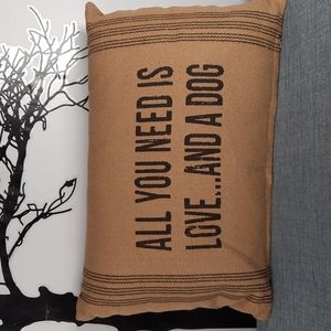Funny Accent Pillow All You Need Love And A Dog Gift Home Bedroom Living Decor